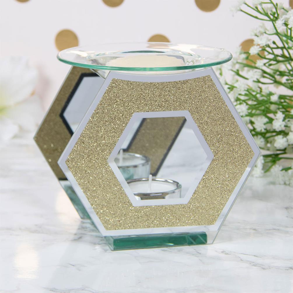 Desire Glitter Gold Hexagon Wax Melt Warmer Extra Image 1